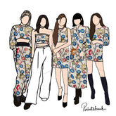 Beige Multi Color Lotus Pichwai Floral Digital Printed Fabric Material